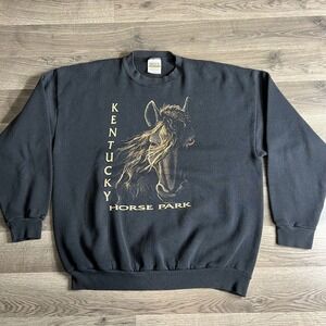 VTG Kentucky Horse Park Sweatshirt Fits Large 1990s Horse Back Riding Vacation‎